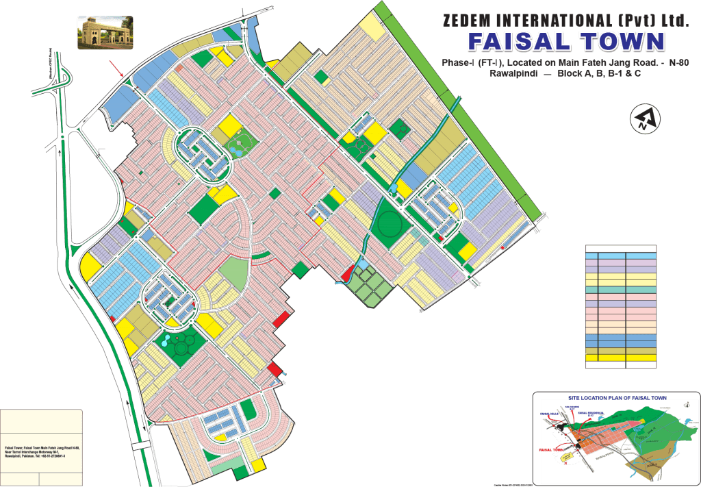 Faisal Town Phase 1 Map